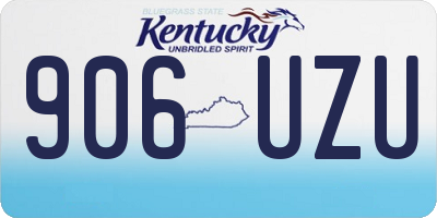 KY license plate 906UZU