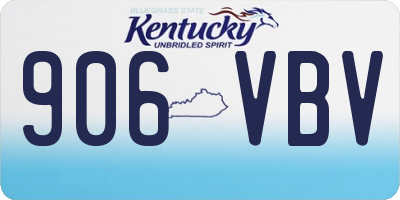 KY license plate 906VBV