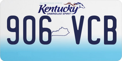 KY license plate 906VCB