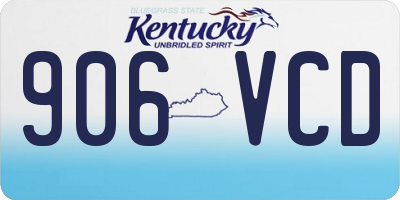 KY license plate 906VCD