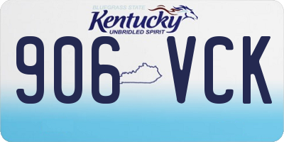 KY license plate 906VCK
