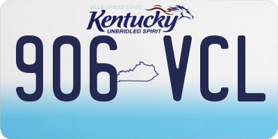 KY license plate 906VCL