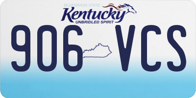 KY license plate 906VCS
