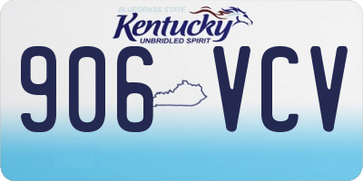 KY license plate 906VCV
