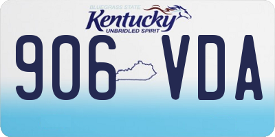 KY license plate 906VDA