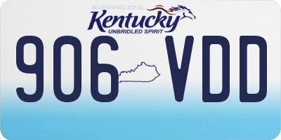KY license plate 906VDD