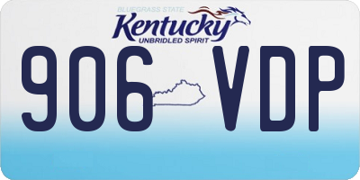 KY license plate 906VDP