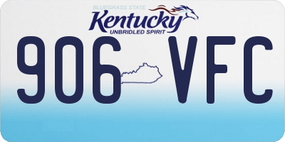 KY license plate 906VFC