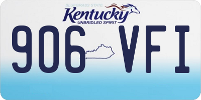 KY license plate 906VFI
