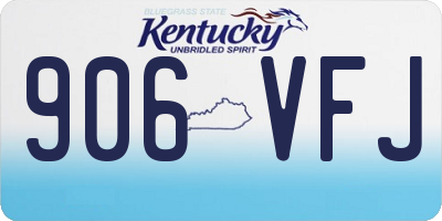 KY license plate 906VFJ