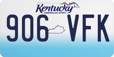 KY license plate 906VFK