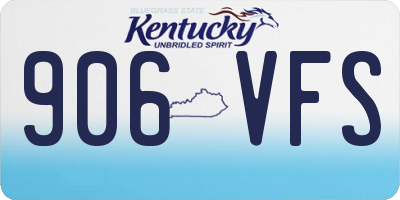 KY license plate 906VFS