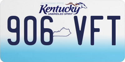 KY license plate 906VFT