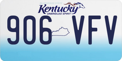 KY license plate 906VFV