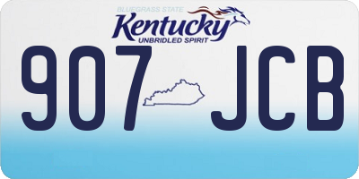 KY license plate 907JCB