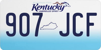 KY license plate 907JCF