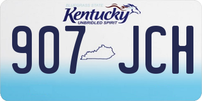 KY license plate 907JCH