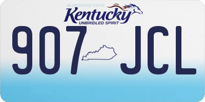 KY license plate 907JCL