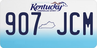 KY license plate 907JCM