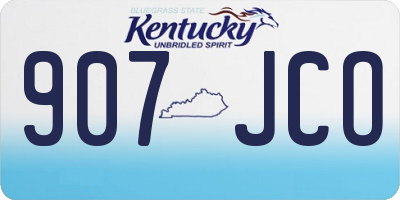 KY license plate 907JCO