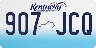 KY license plate 907JCQ