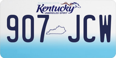 KY license plate 907JCW