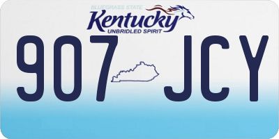 KY license plate 907JCY