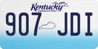KY license plate 907JDI