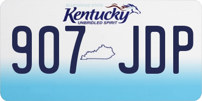 KY license plate 907JDP