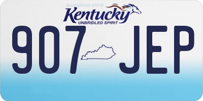 KY license plate 907JEP