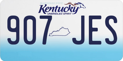 KY license plate 907JES