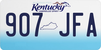 KY license plate 907JFA