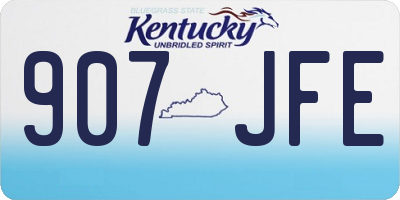 KY license plate 907JFE