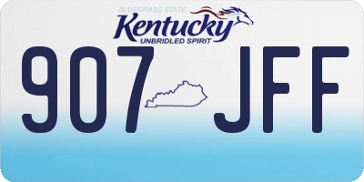 KY license plate 907JFF