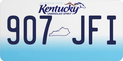 KY license plate 907JFI