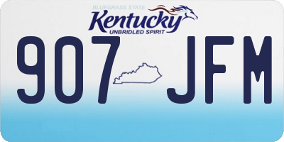 KY license plate 907JFM