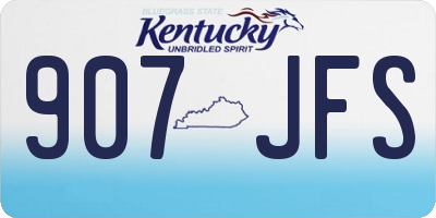 KY license plate 907JFS