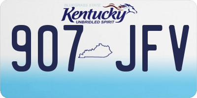 KY license plate 907JFV