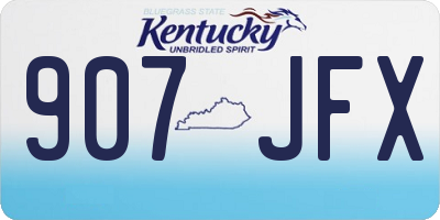 KY license plate 907JFX