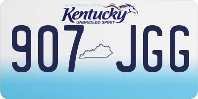 KY license plate 907JGG