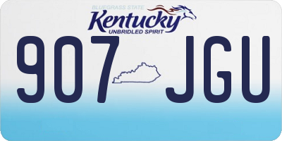 KY license plate 907JGU