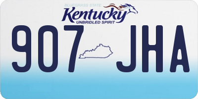 KY license plate 907JHA