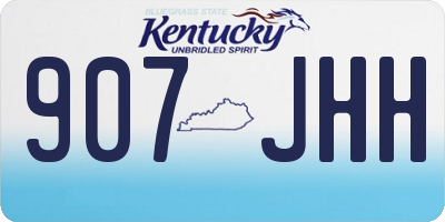 KY license plate 907JHH