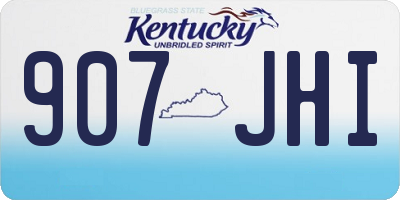 KY license plate 907JHI