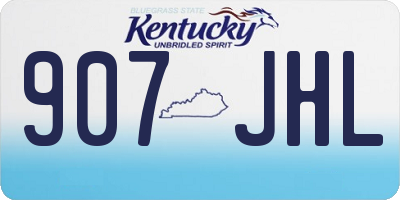 KY license plate 907JHL