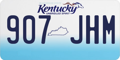 KY license plate 907JHM