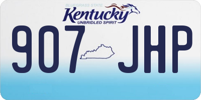 KY license plate 907JHP