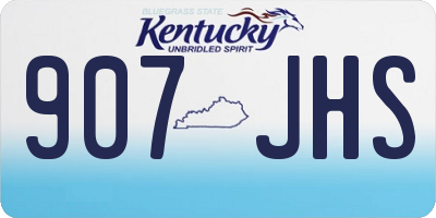 KY license plate 907JHS