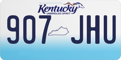 KY license plate 907JHU