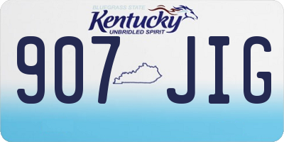 KY license plate 907JIG
